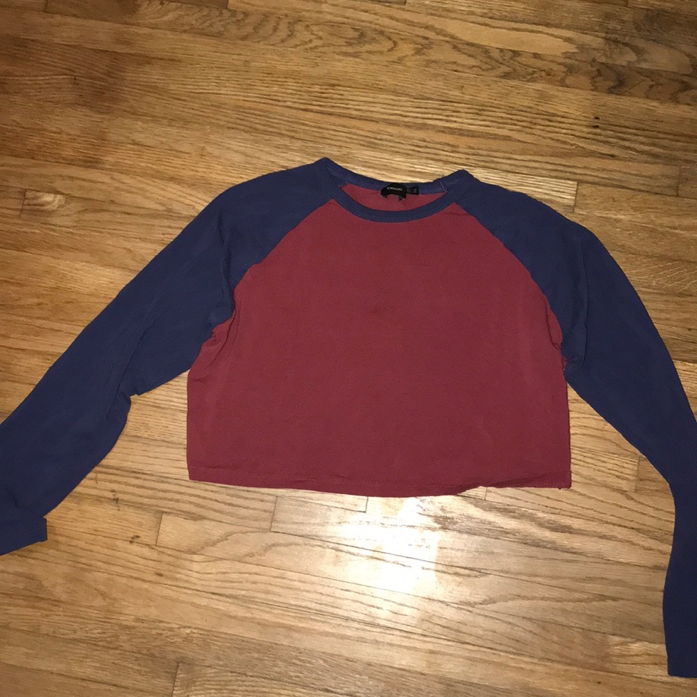 Red and Blue Crop Top